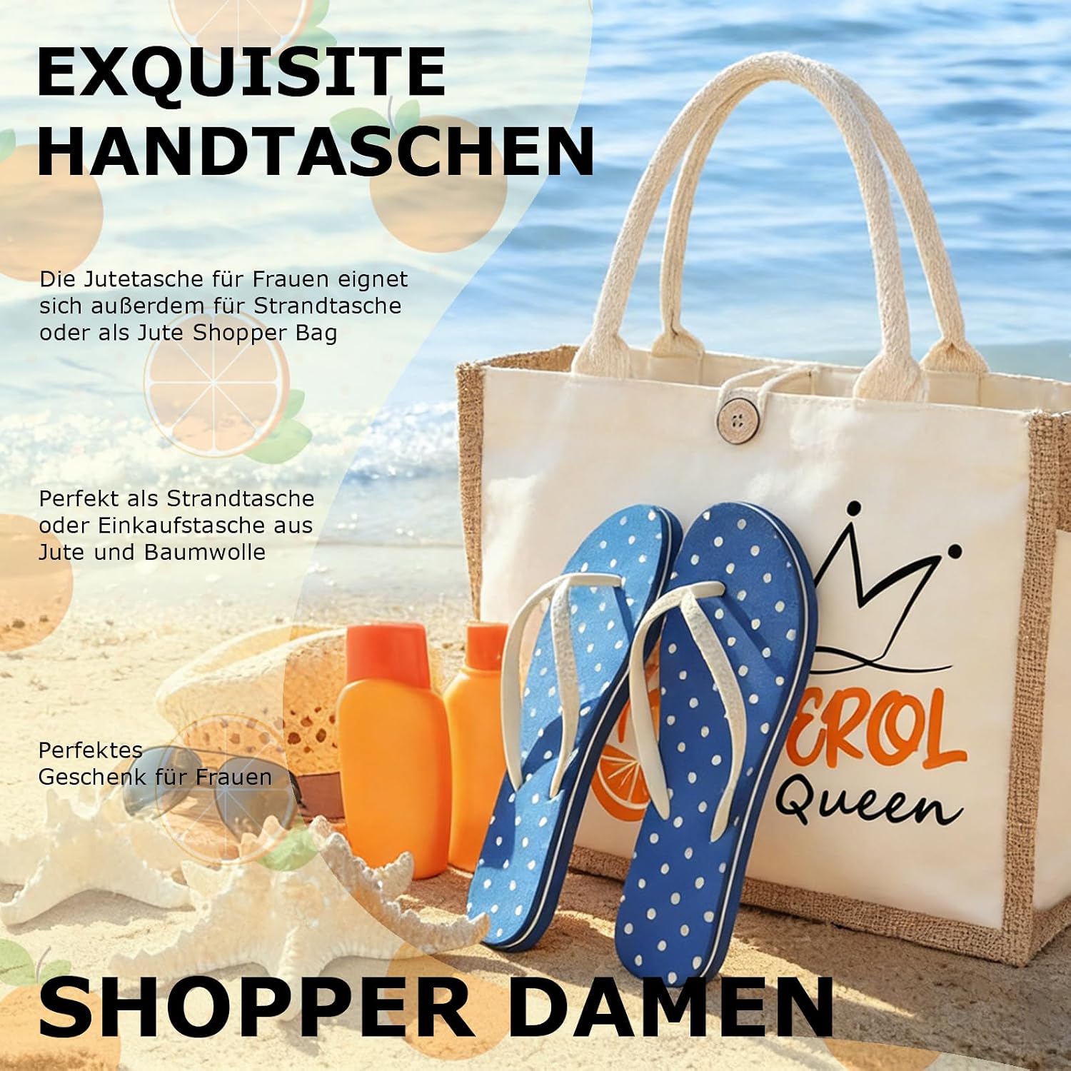 Thumbnail 3 de Oizemori Aperol Geschenk Tasche – Jutetasche mit Aperol Queen Print für Damen