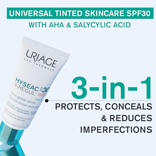 Detalle de Uriage Hyseac Trattamento globale Anti-imperfezioni Colorato SPF30 – 3 in 1 per pelle grassa e acneica