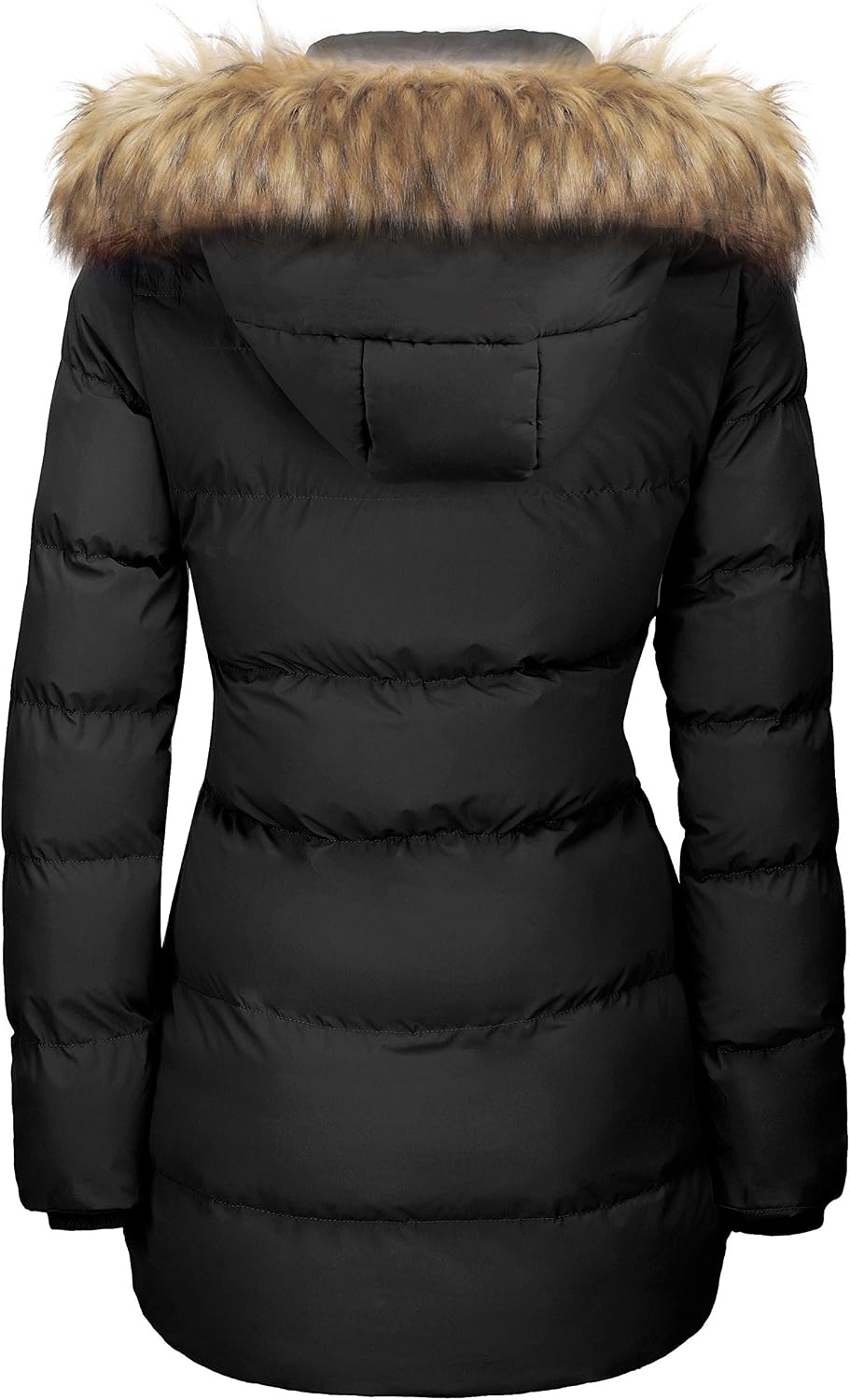 Detalle de WenVen Women's Winter Thicken Puffer Coat with Removable Faux Fur Hood