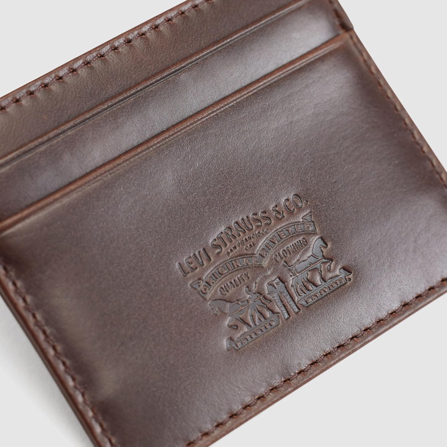 Detalle 2 de Levi's Men's Leather Card Case Wallet