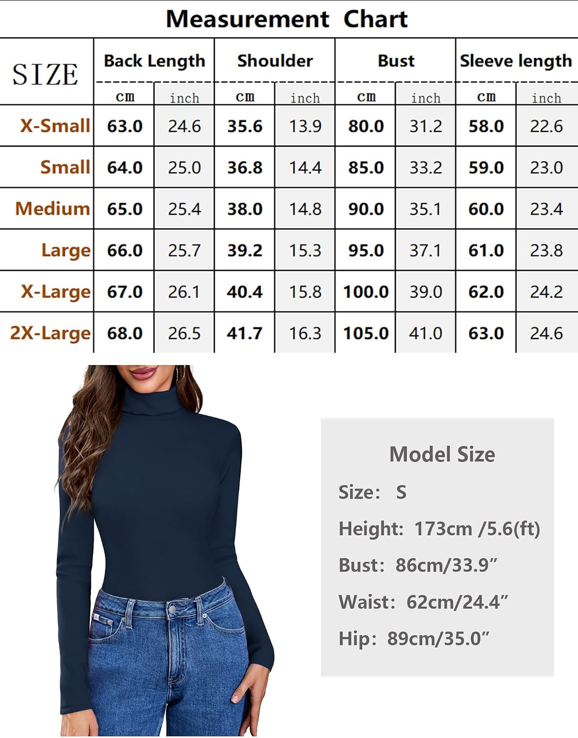 Detalle de Aottori Haut Thermique Femme col roulé - T-shirt à manches longues Thermoflux