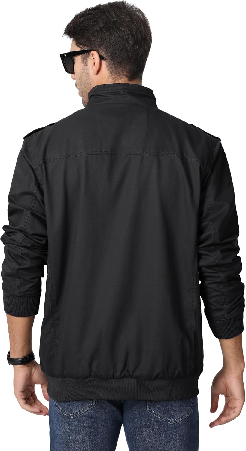 Detalle 2 de TACVASEN Übergangsjacke Herren Blouson Baumwolle