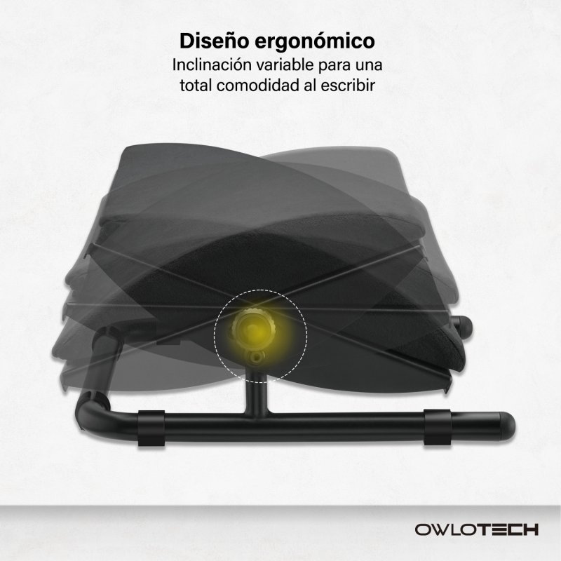 Detalle 2 de Owlotech Reposapiés ergonómico ajustable 44×33 cm