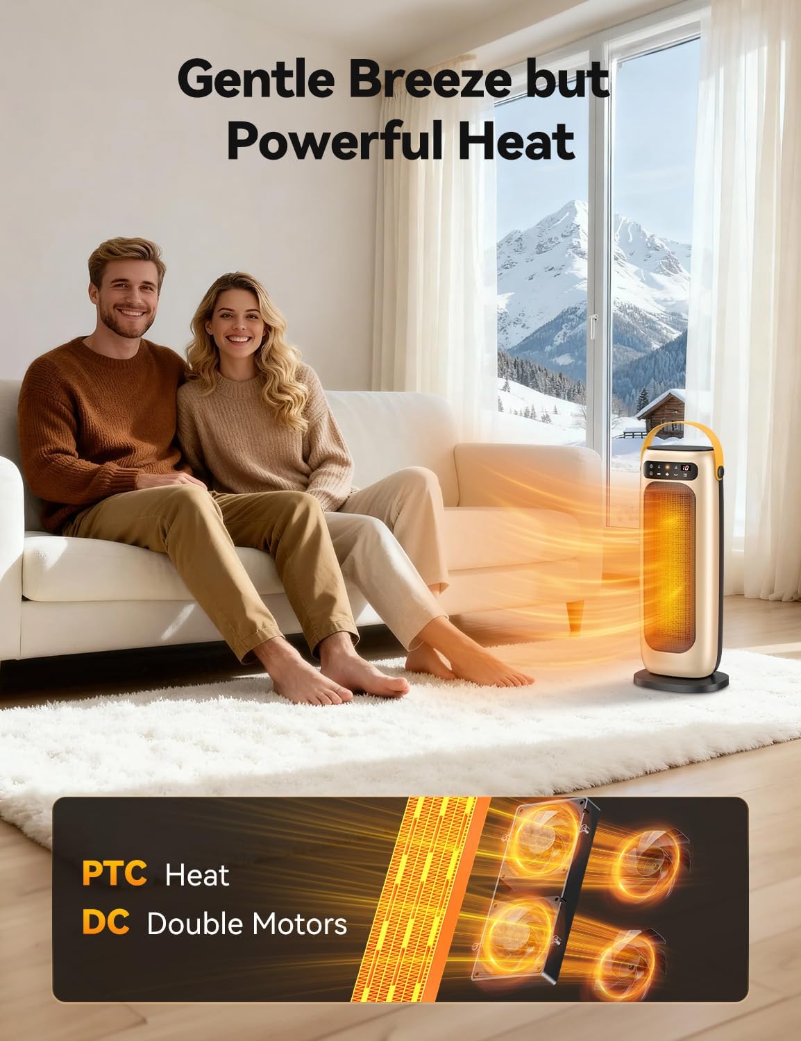Detalle 2 de Electric Heater 1500W PTC Ceramic room heater