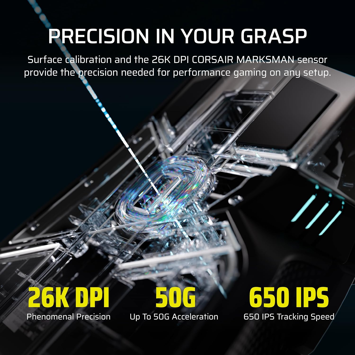 Detalle de CORSAIR Wireless Gaming Mouse IRONCLAW