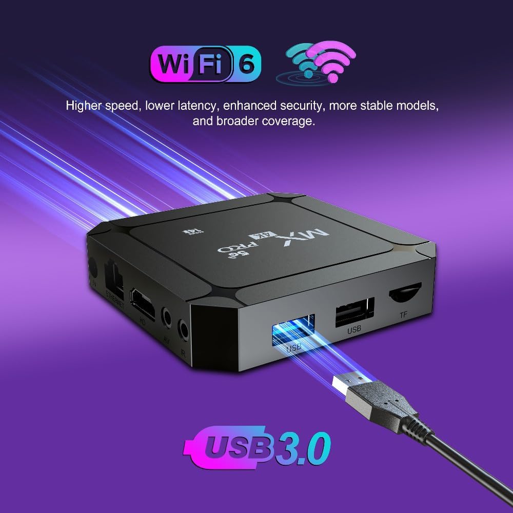 Thumbnail 5 de X88 MXQ Pro 5G Android 14.0 TV Box with WiFi 6, 2GB RAM/16GB storage and Bluetooth remote