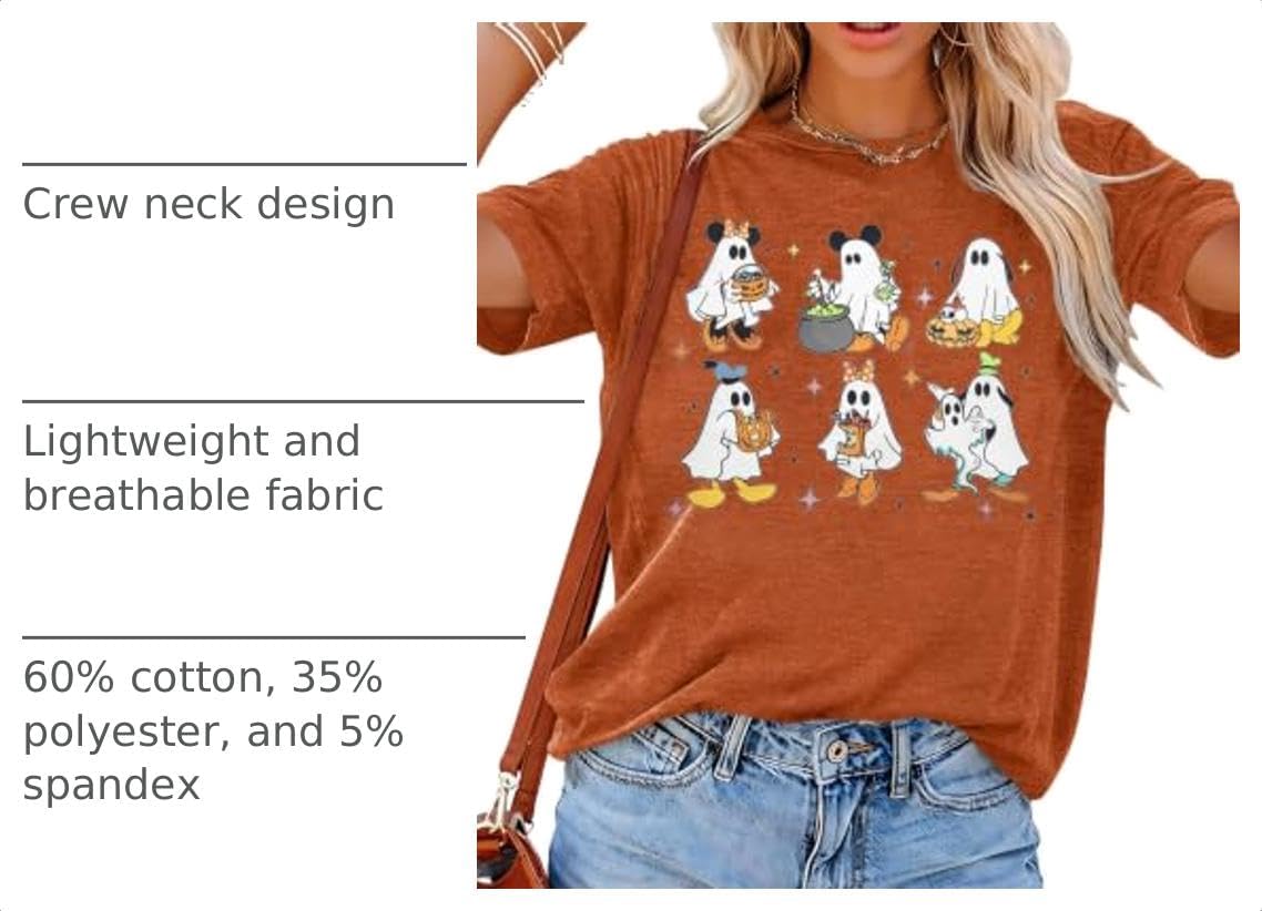 Detalle 2 de KIDDAD Women's Halloween T-Shirt Cotton Blend