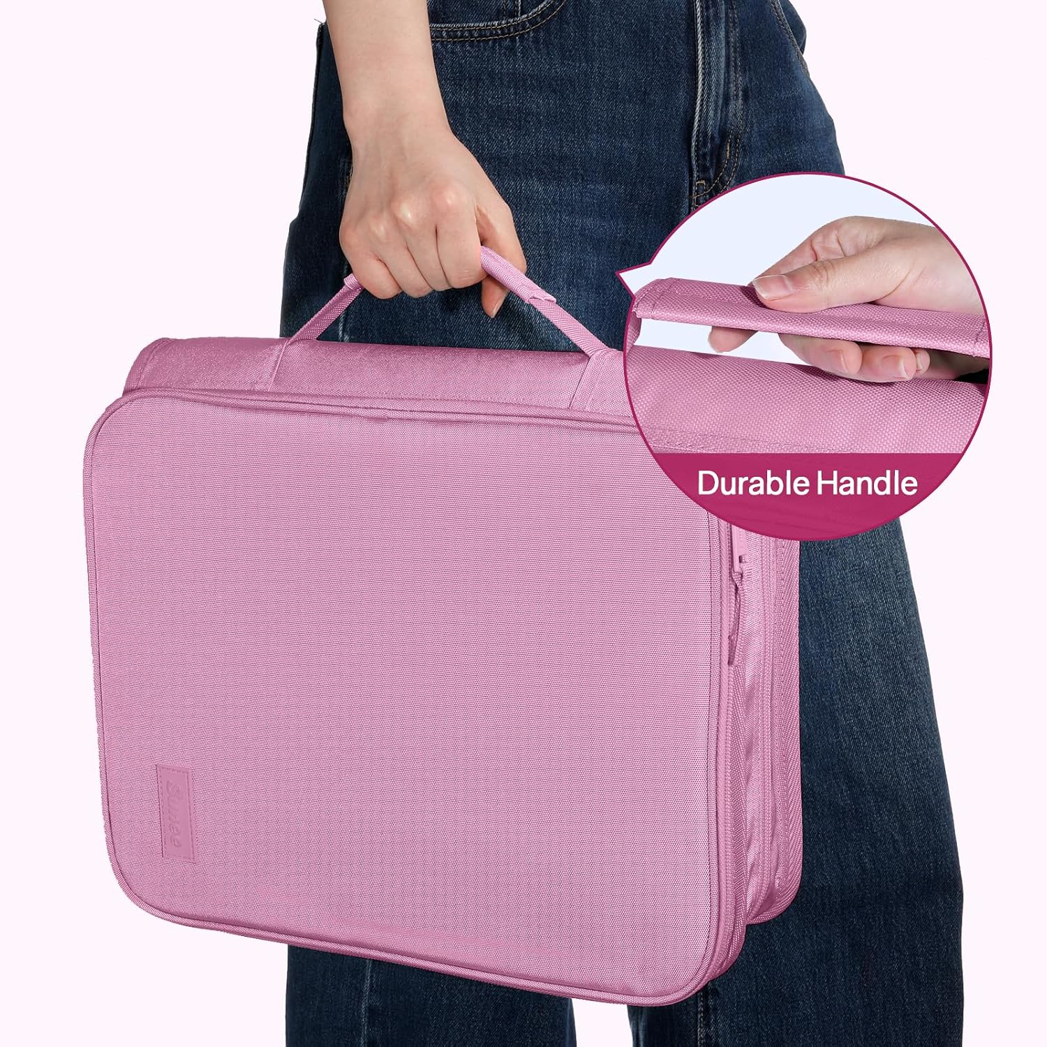 Thumbnail 6 de SUNEE Zippered Binder Bag, 2-Inch O-Rings, 5-Tab File, Grape Purple