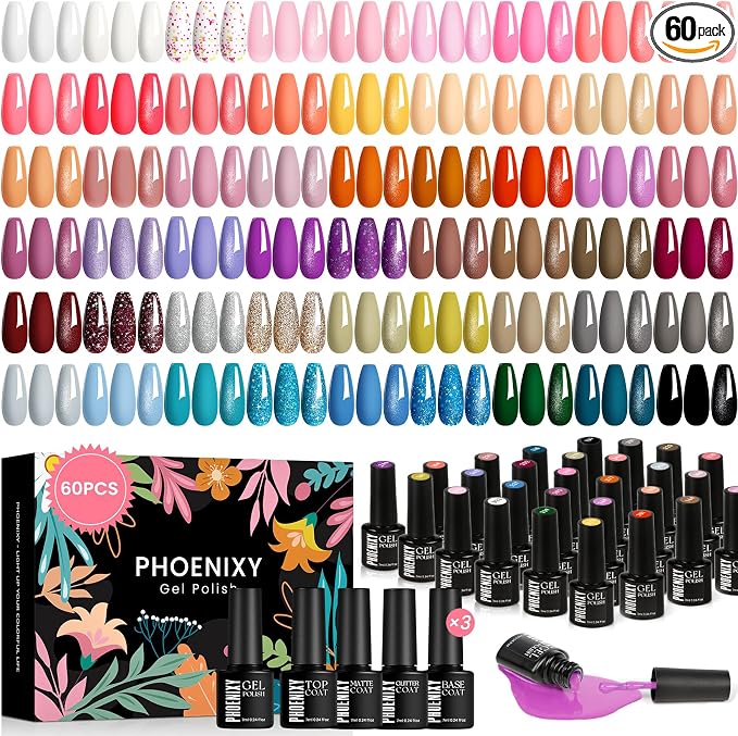 Detalle de Phoenixy 162 Esmaltes Semipermanentes Kit 🖌