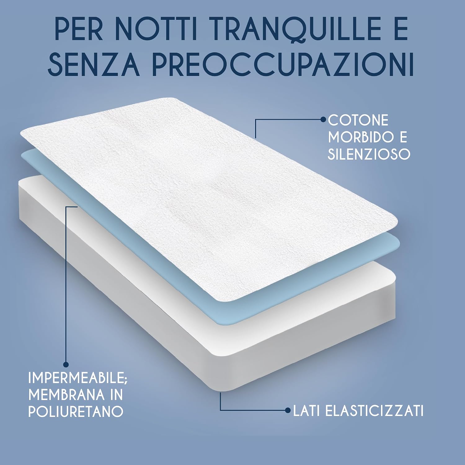 Thumbnail 1 de Dreamzie Coprimaterasso Lettino 60x120 cm impermeabile – morbido, traspirante e lavabile a 60°C
