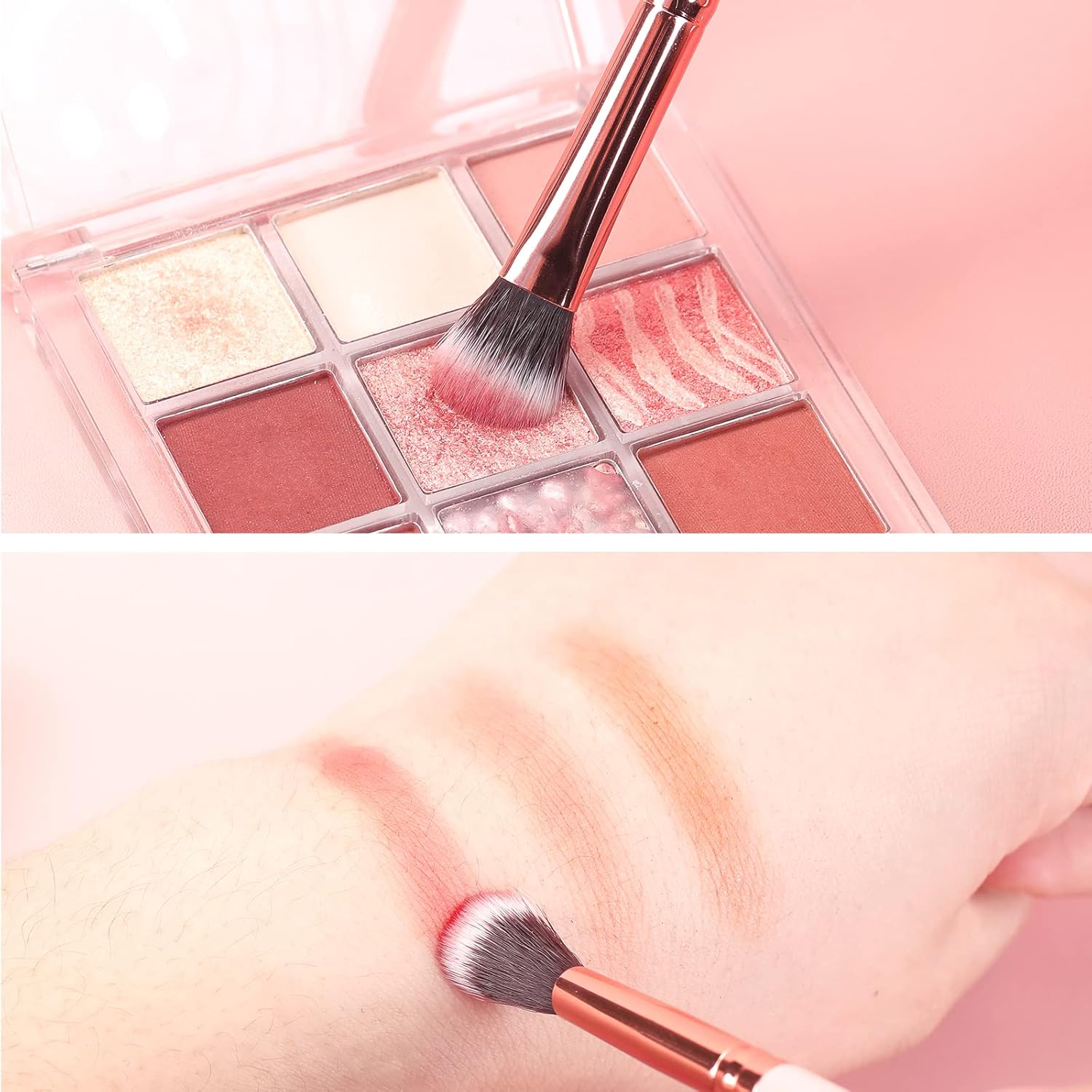 Thumbnail 5 de MSQ Augen Make-up Pinsel Set (12-teilig) – Lidschatten-, Eyeliner- & Verblendpinsel zum Auftragen und Verblenden