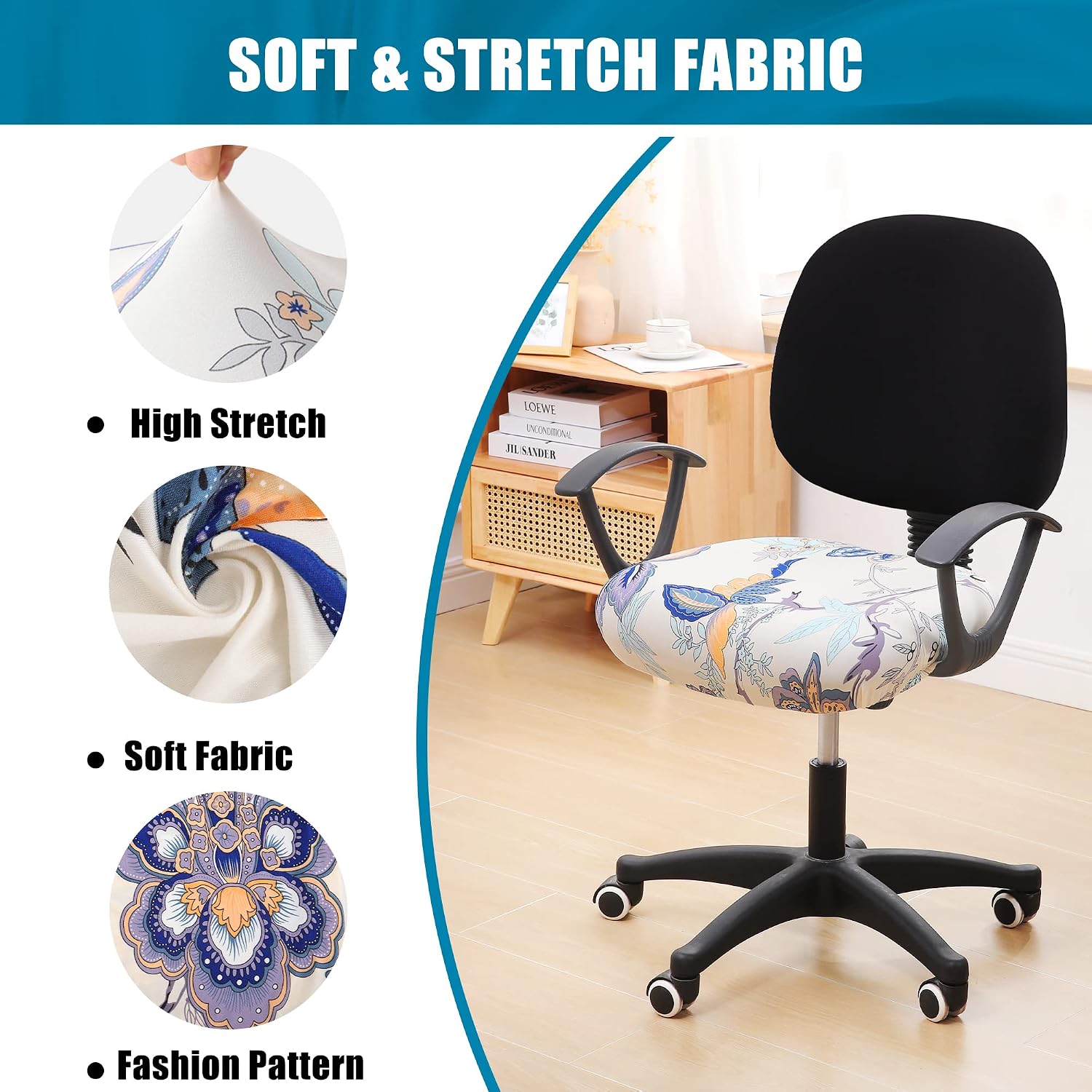 Detalle 2 de Smiry Office Chair Cover in Polyester-Spandex