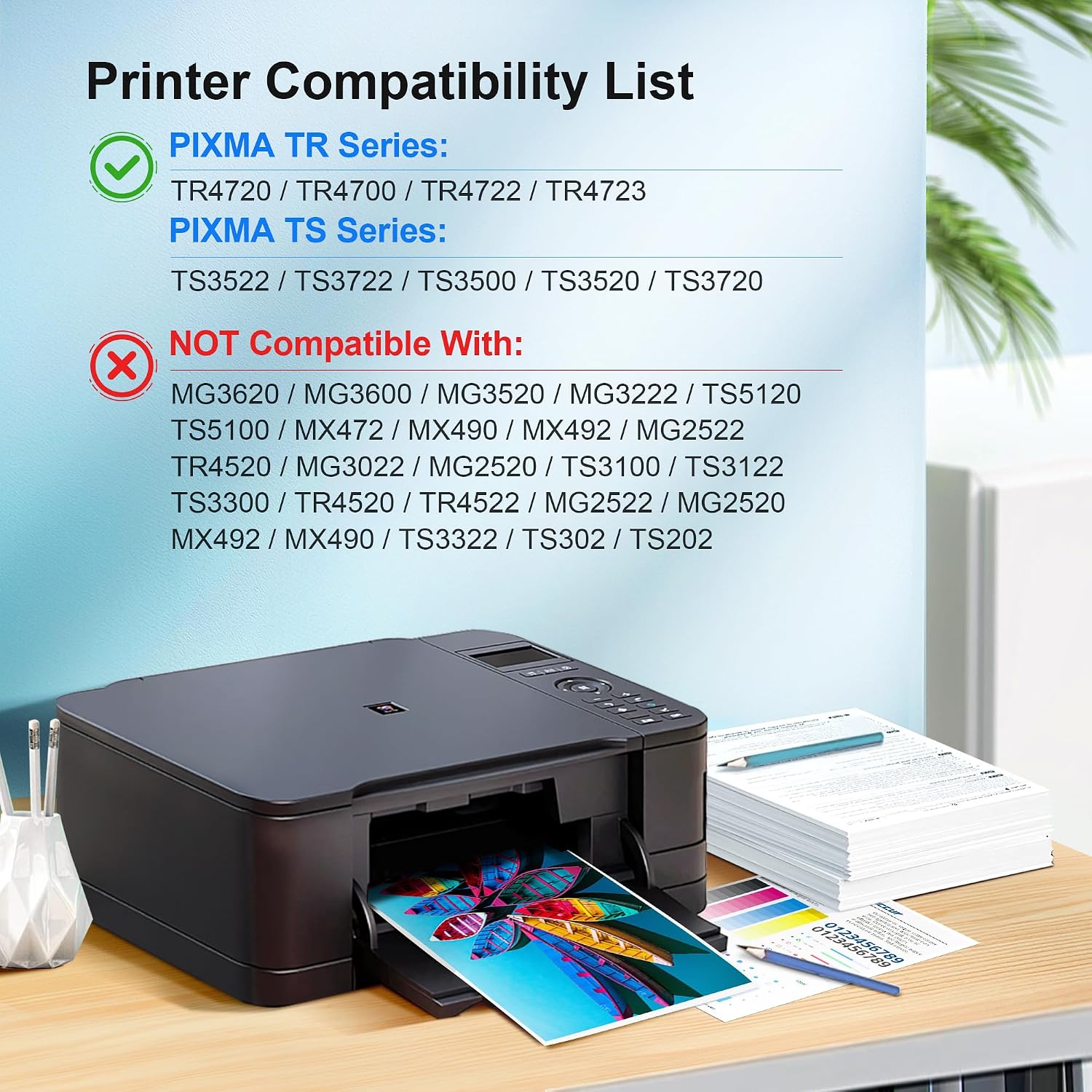 Detalle 2 de Adoccur 275XL and 276XL Ink Cartridge Combo, High-Yield Black and Tri-Color