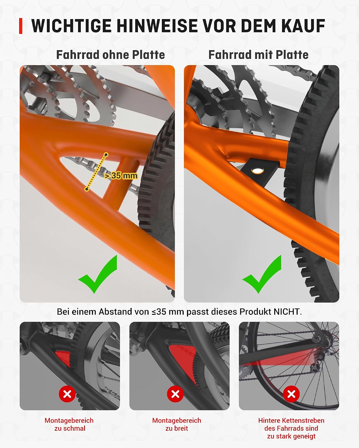 Detalle de HENMI Fahrradständer 35 kg für 24 bis 29 Zoll