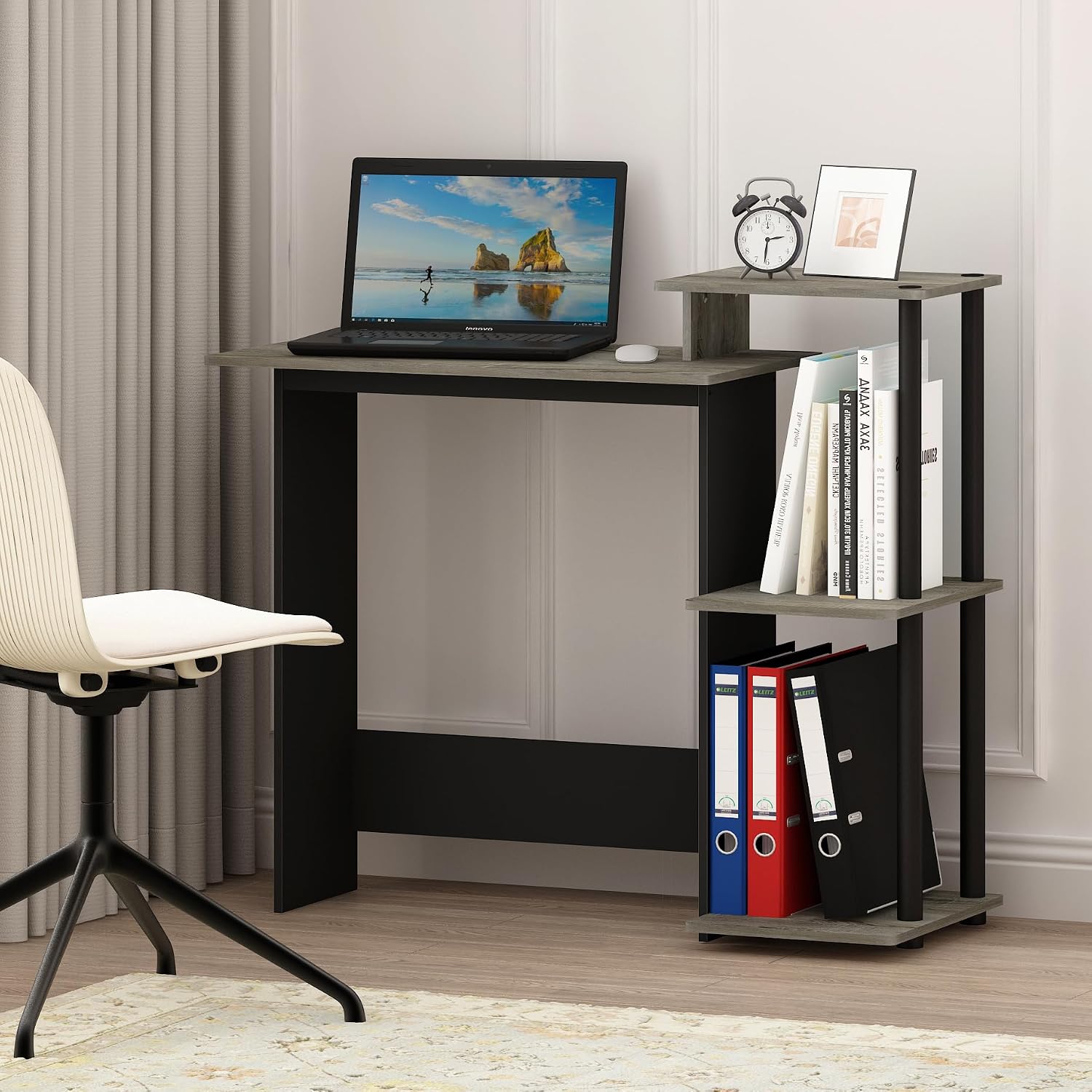 Detalle 2 de Furinno EFFICIENT Desk with 3 shelves ⚙