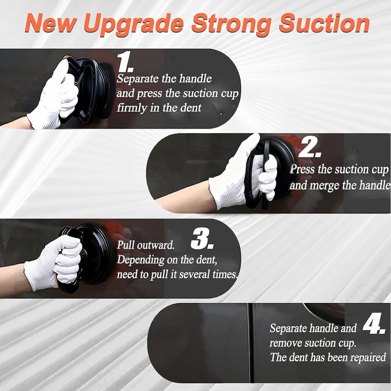 Thumbnail 2 de Yeqqzq Dent Puller 3 Pack – car dent remover kit with large and small suction pullers