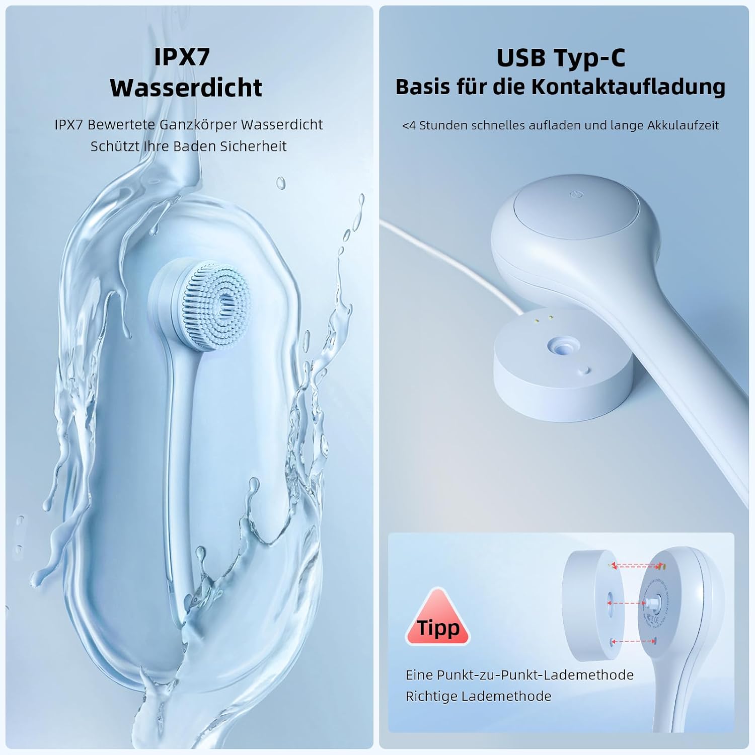 Thumbnail 2 de Oh,XIYU Electric Back Brush: 360° Rotating Back Scrubber with Long Handle