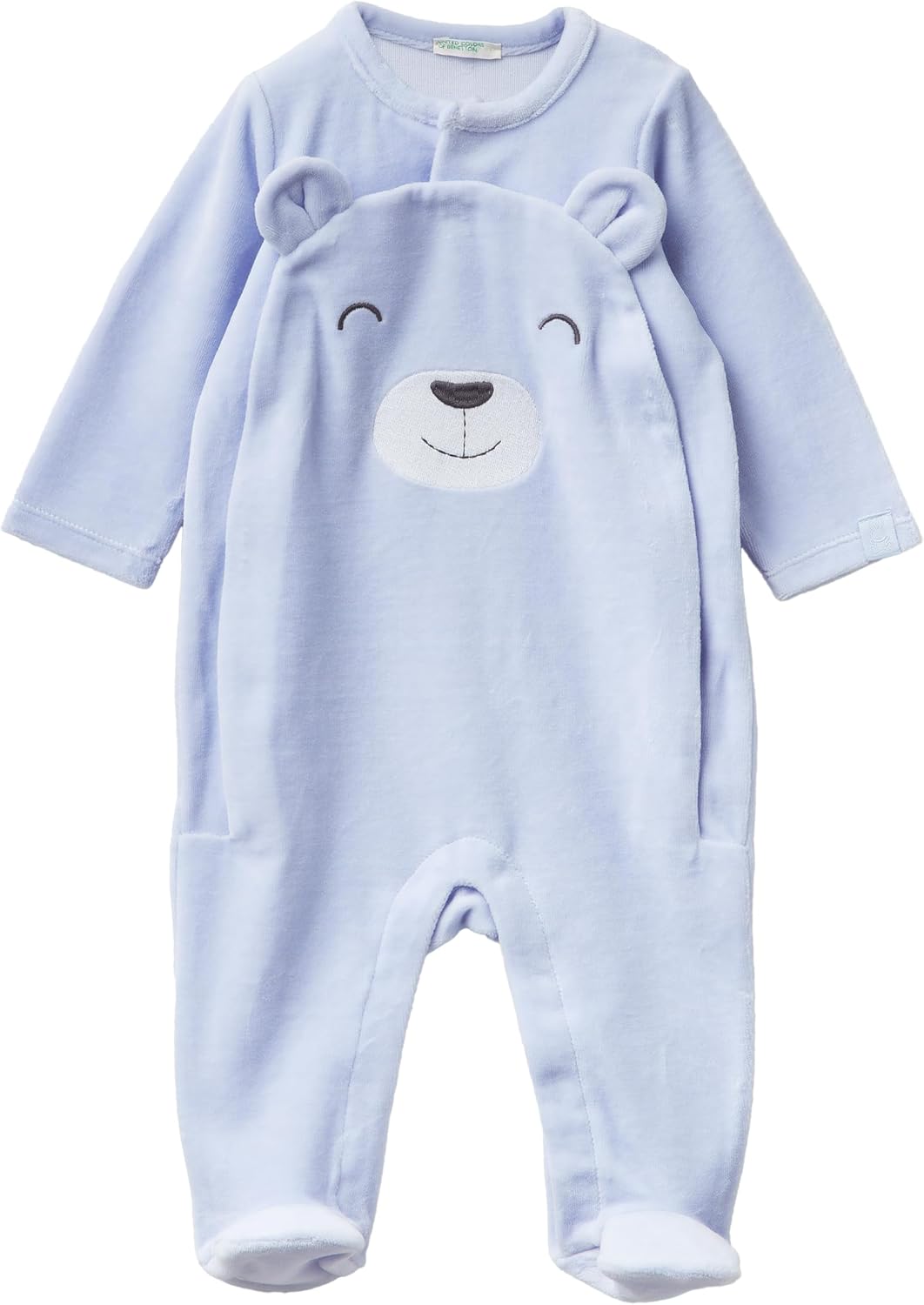 Thumbnail 3 de United Colors of Benetton pigiamino in ciniglia per bimbo e neonato con bottoni a pressione nascosti