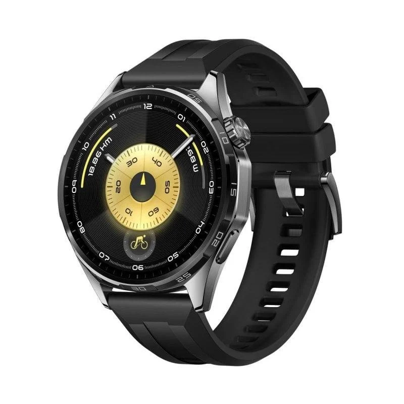 Detalle de Huawei Watch GT6 46 mm: reloj inteligente premium con GPS, NFC y AMOLED negro