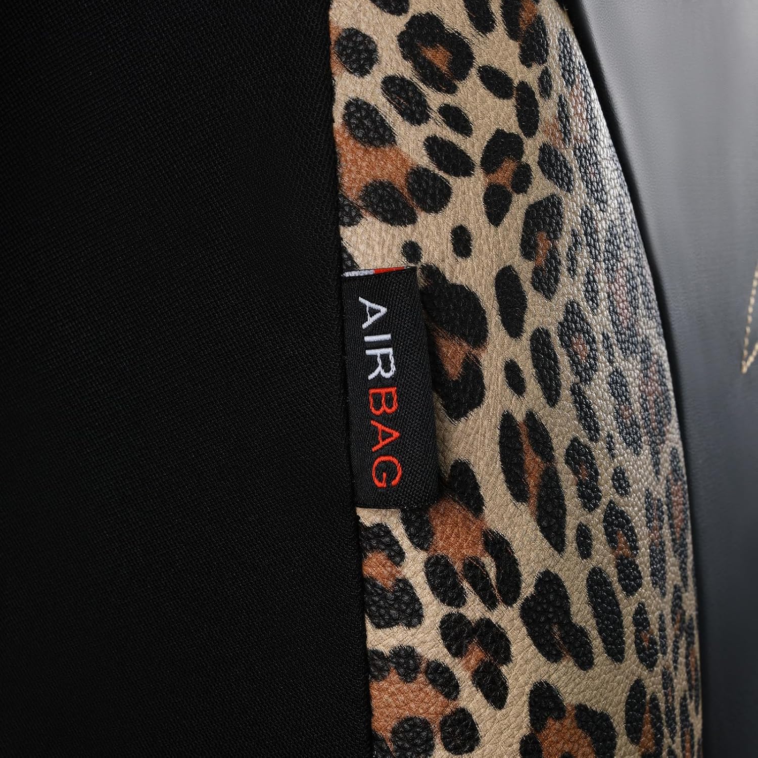 Thumbnail 5 de Flying Banner Butterfly Faux Leather Leopard Brown Car Seat Covers (Universal, Rear Bench Split Full Set)