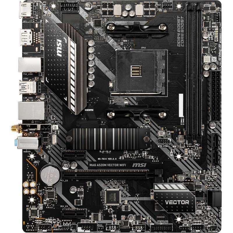 Thumbnail 2 de MSI MAG A520M VECTOR WIFI: placa base AM4 Micro-ATX para jugadores de entrada
