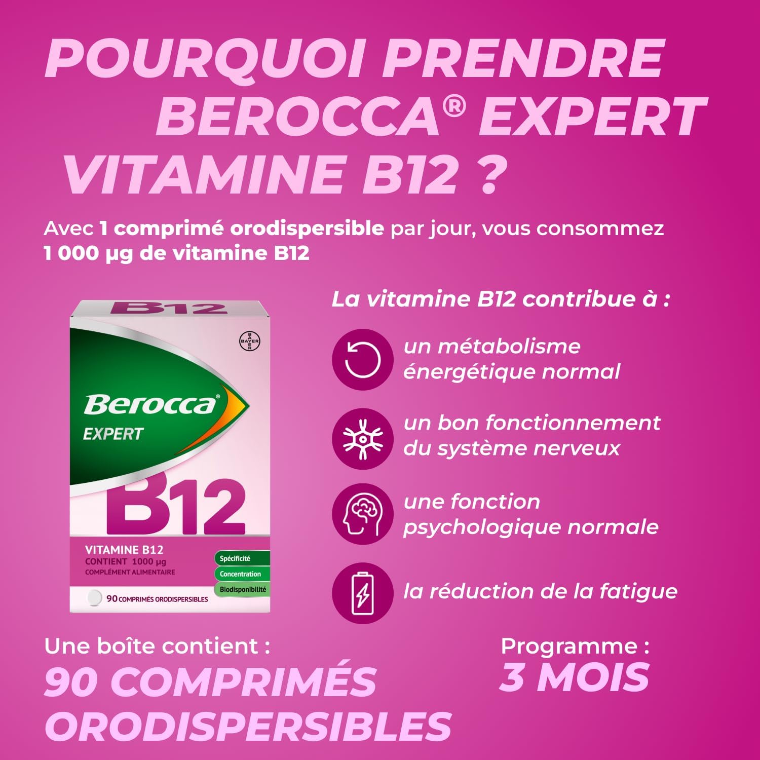Detalle 2 de Berocca Expert Vitamine B12 1000 ”g đ