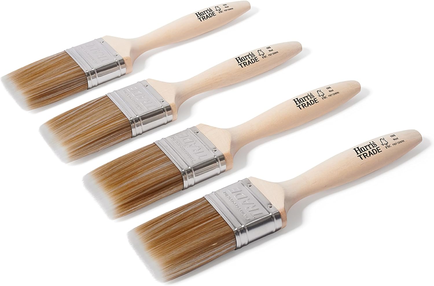 Thumbnail 1 de Harris Trade 4 Brush Pack 2" – fine-tip brushes for controlled, smooth finishing
