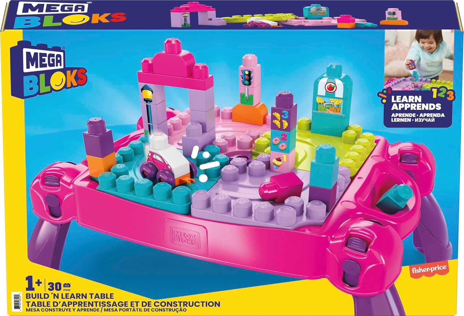 Thumbnail 5 de MEGA Bloks FFG22 Mesa de Construcción Rosa para Bebés 🏗