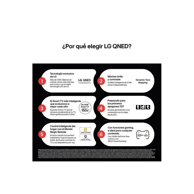 Detalle de TV LG QNED 86QNED81A6A5 86" 4K UltraHD con WebOS y HDR10 Pro
