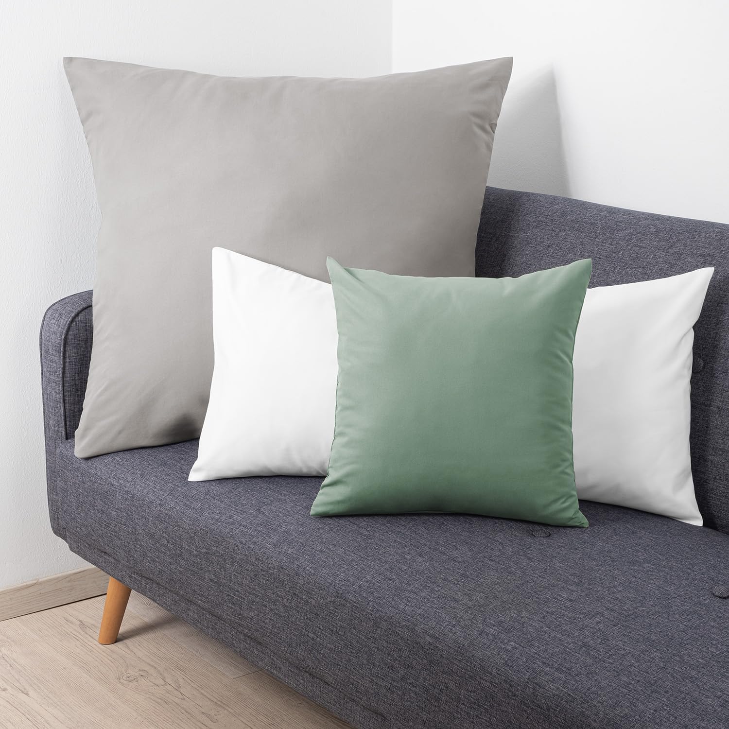 Detalle de Blumtal Kissenbezug 40 x 60 cm (2er-Pack) – 100% Mikrofaser, Oeko-TEX geprüft, fusselfrei & waschmaschinenfest