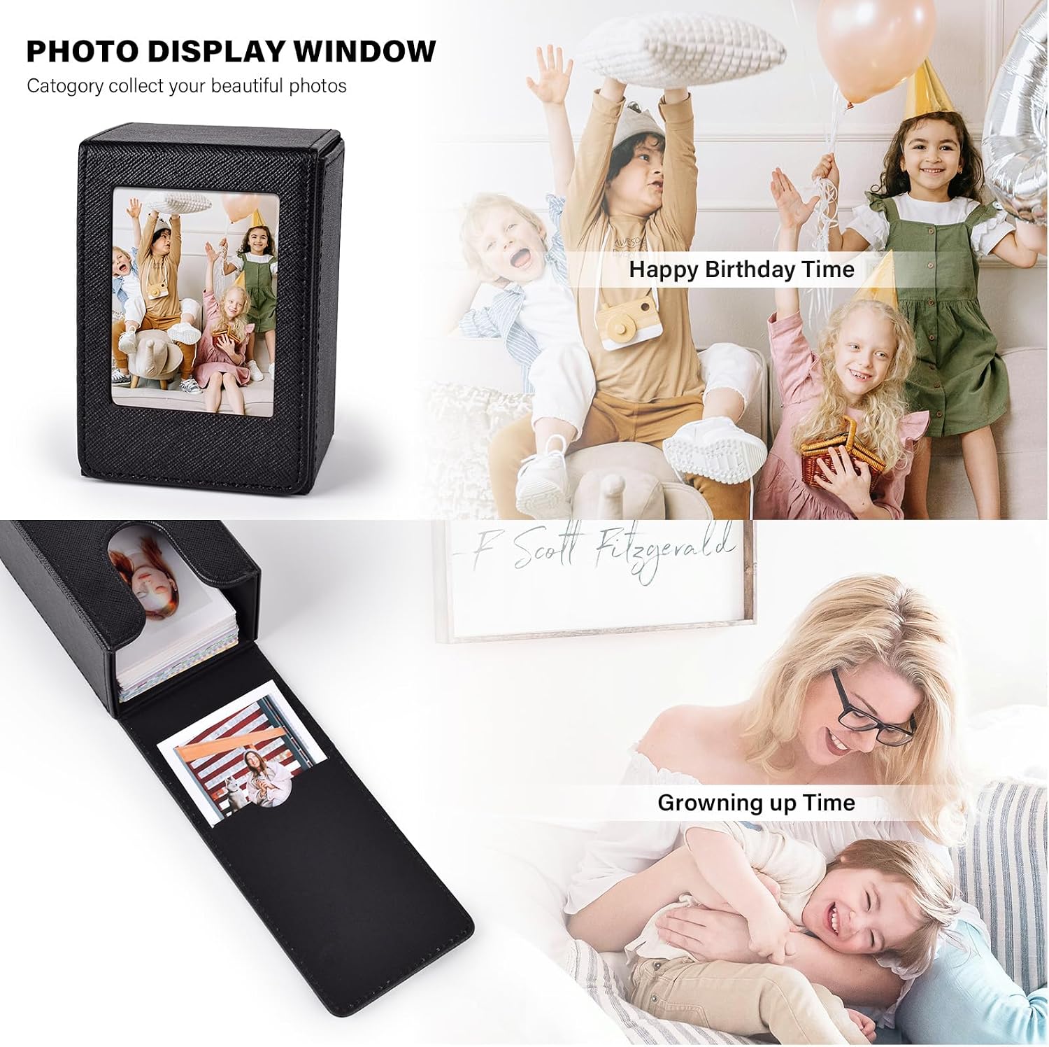 Detalle de Photo Case for Inst-ax Wide Film – PU Leather Photo Storage Box