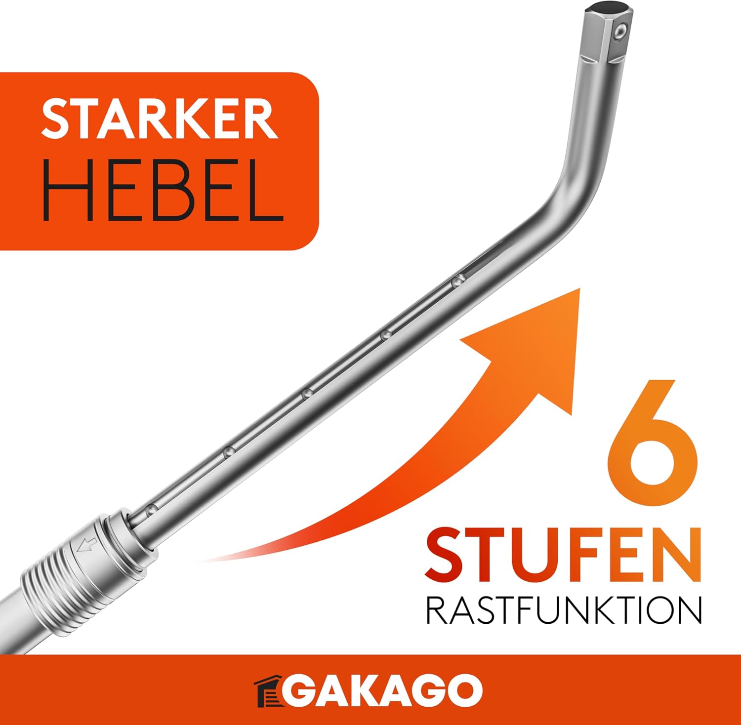 Detalle 2 de Gakago Teleskop Radmuttern-Schlüssel 1/2 Zoll 🛠