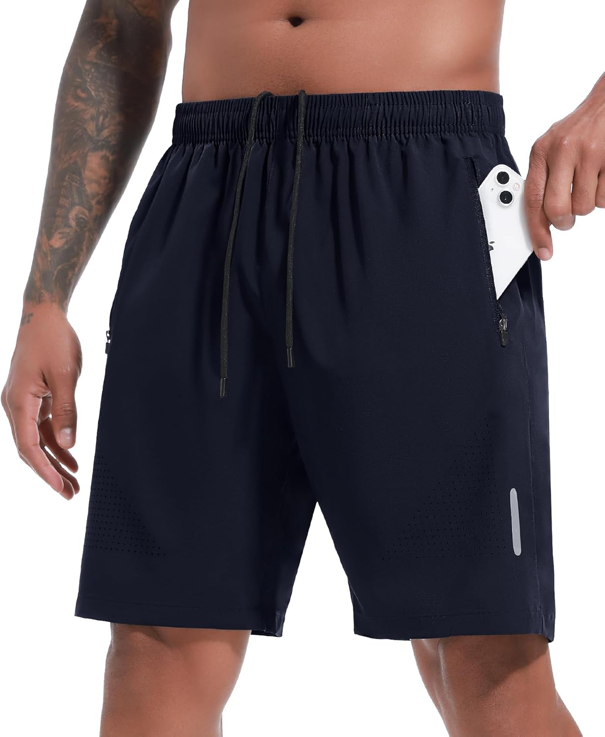 Thumbnail 6 de SIHOHAN men’s gym shorts (7 inch) with quick-dry fabric and zip pockets