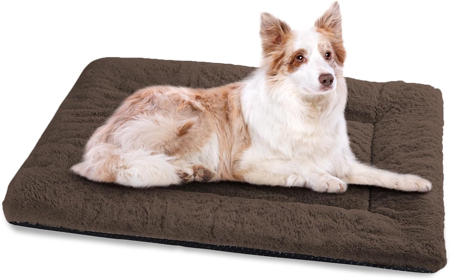 Thumbnail 6 de Baodan Large Washable Plush Dog Bed – 122x75 cm, Dark Grey