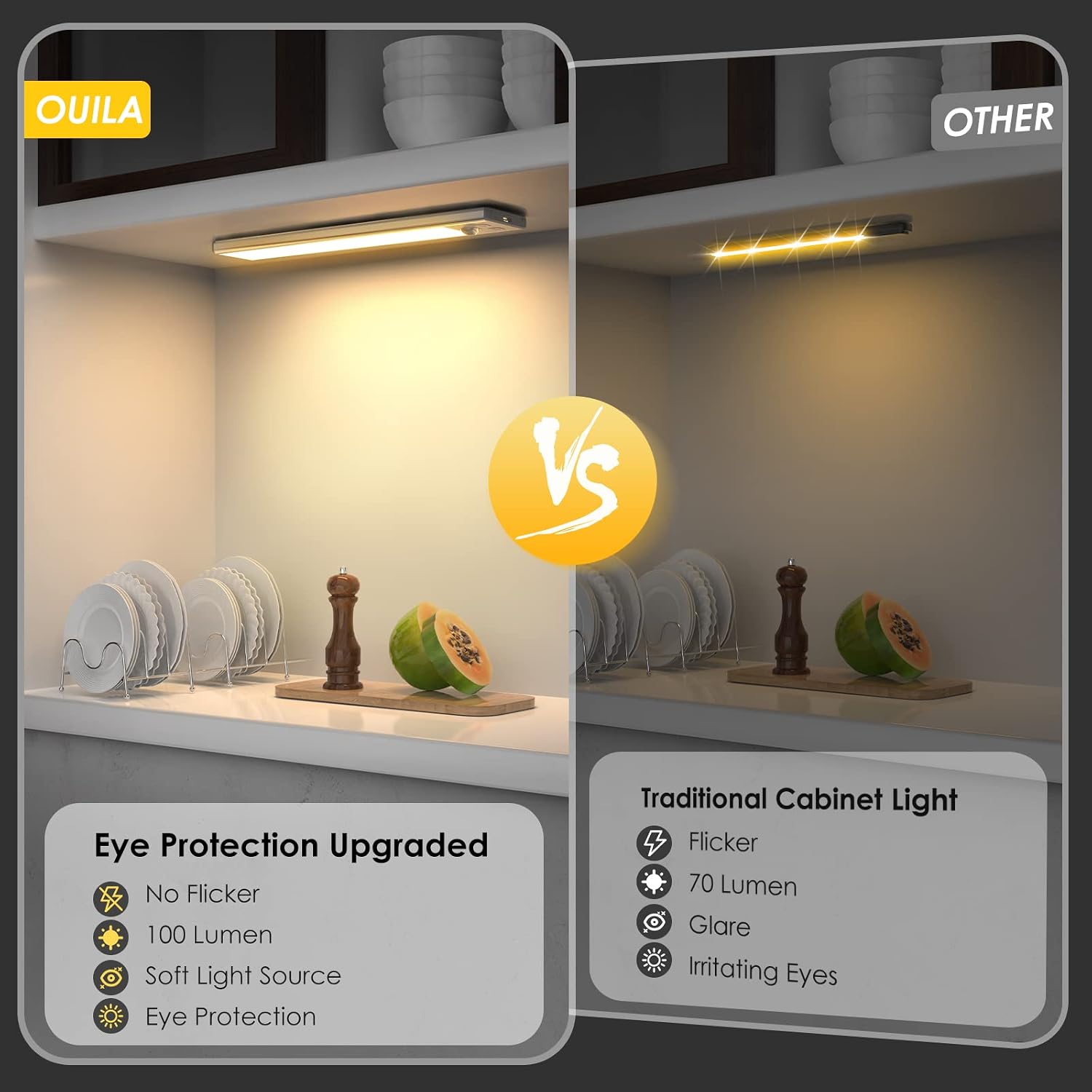Thumbnail 5 de OUILA Under Cabinet Kitchen Lights 20.5cm, 3000K