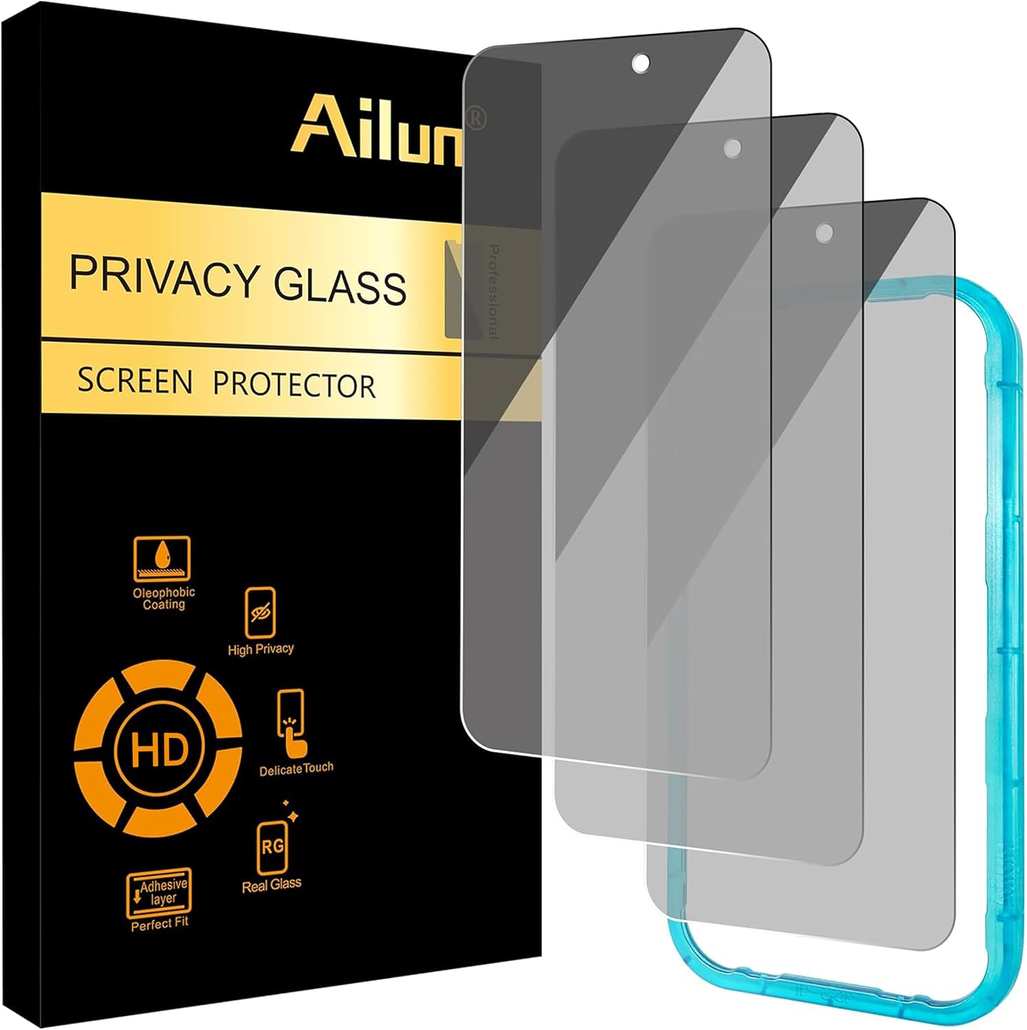 Detalle de Ailun iPhone 17 Pro Privacy Screen Protector 6.3