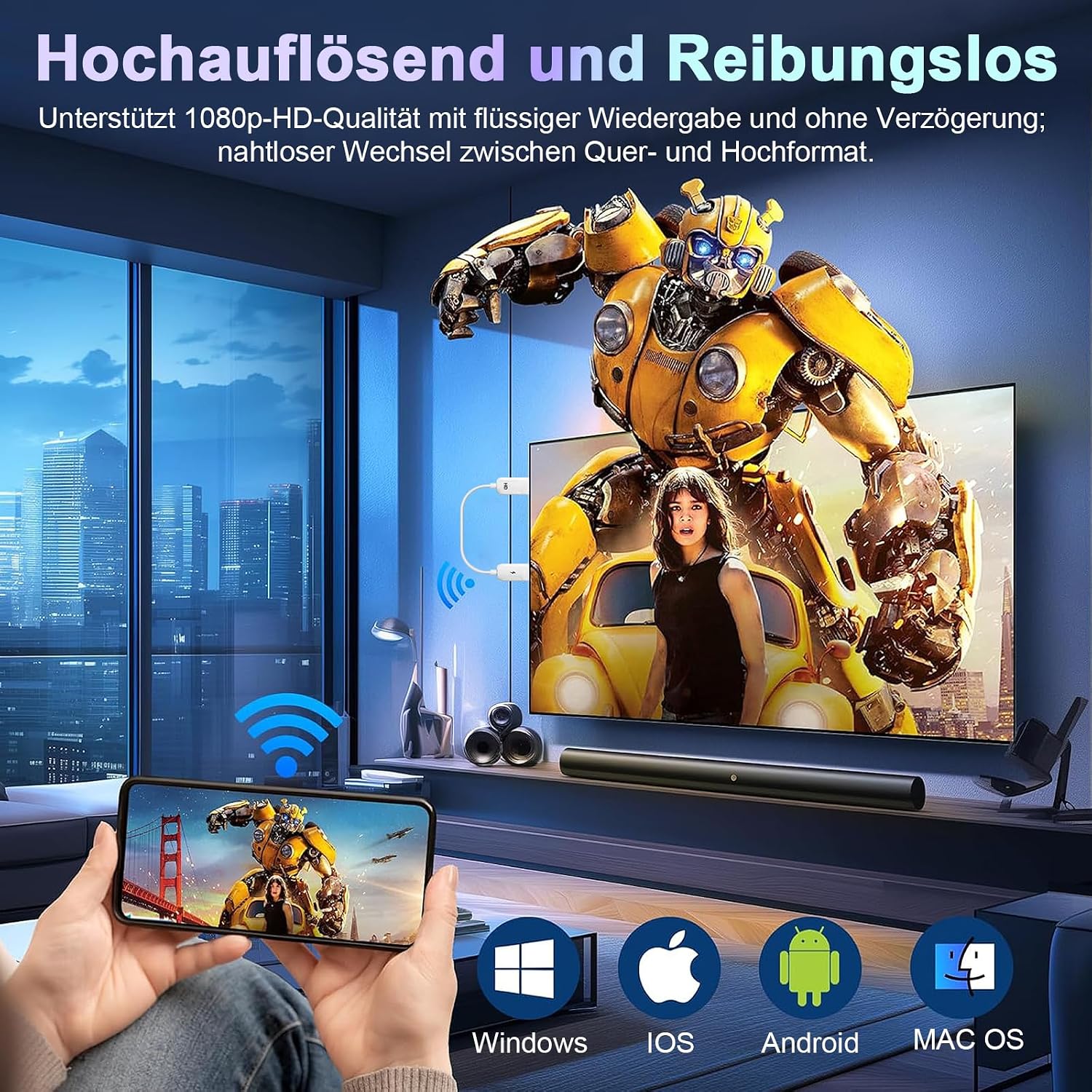 Detalle 1 de FENGYUN ELE Wireless HDMI Adapter 1080P