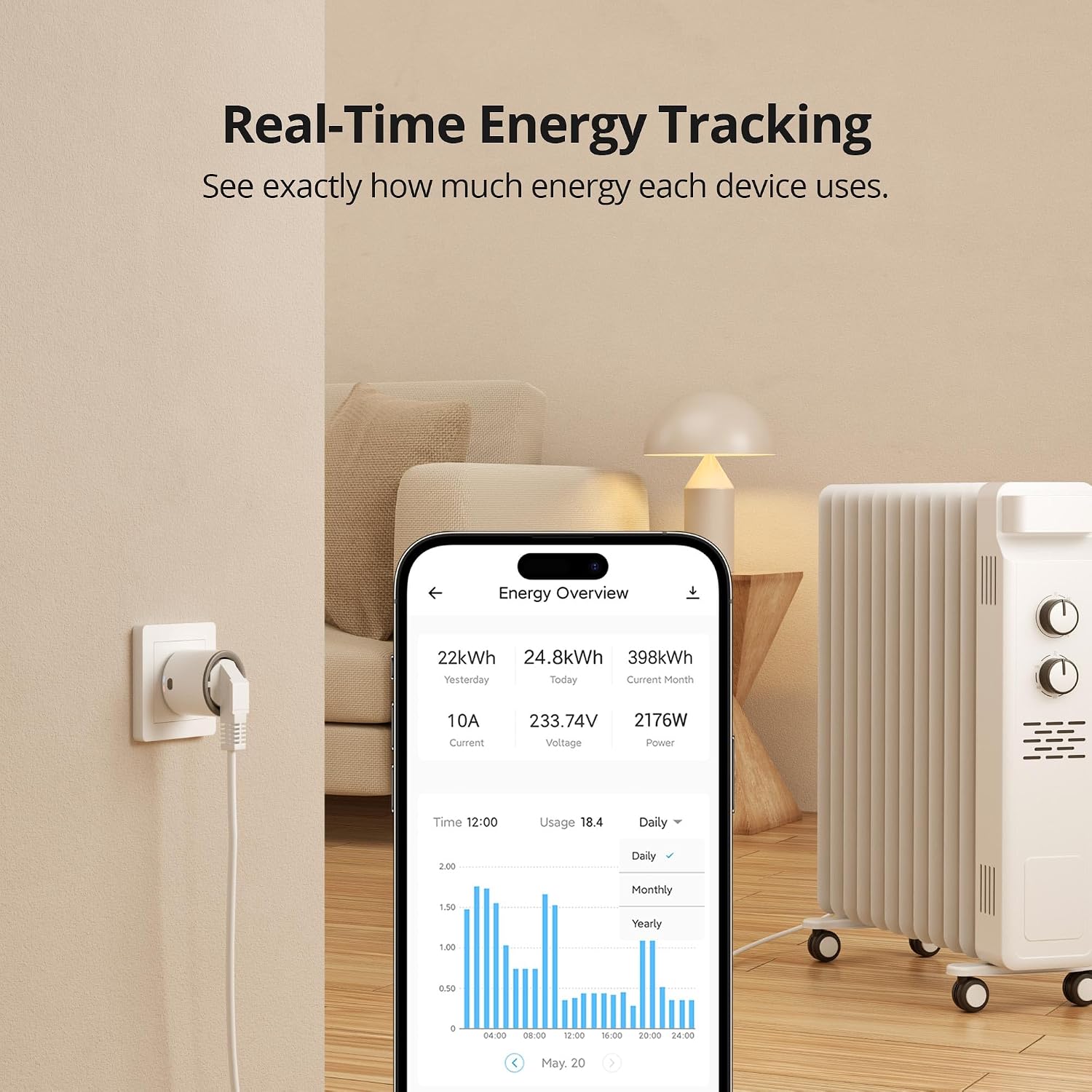 Thumbnail 4 de SONOFF S60ZBTPF Intelligente Steckdose Zigbee – Fernbedienung, Energieüberwachung, Timer, Überlastschutz und Zigbee-Repeater (4er Pack)