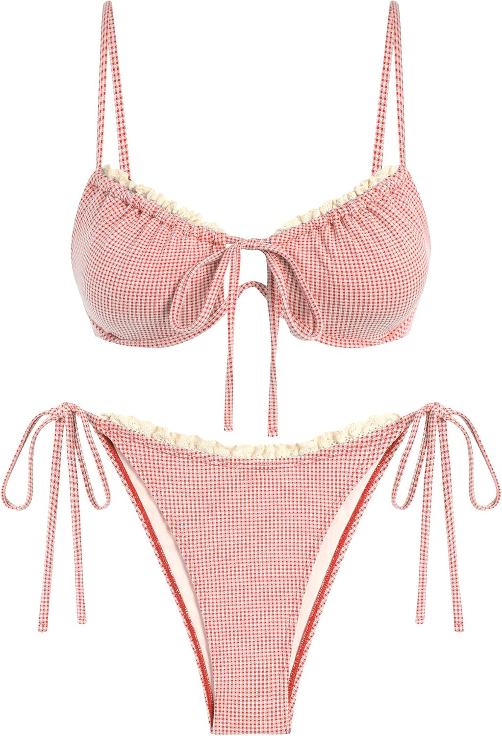 Thumbnail 1 de ZAFUL Women's High Cut Bikini Set with Underwire Top and Cheeky Bottom