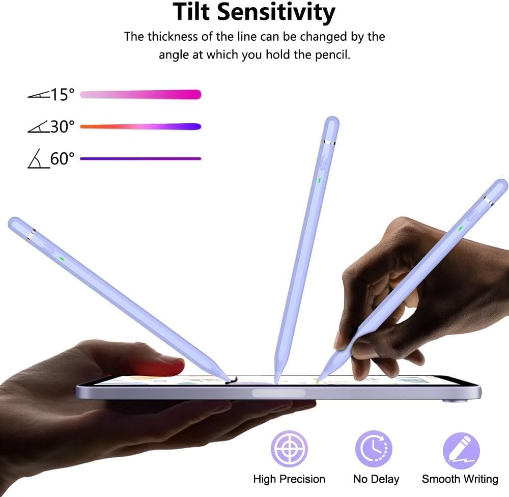 Detalle de KIROSA Pencil 1. Generation für iPad (2018–2025) mit USB‑C Schnellladung & Neigungssensitivität