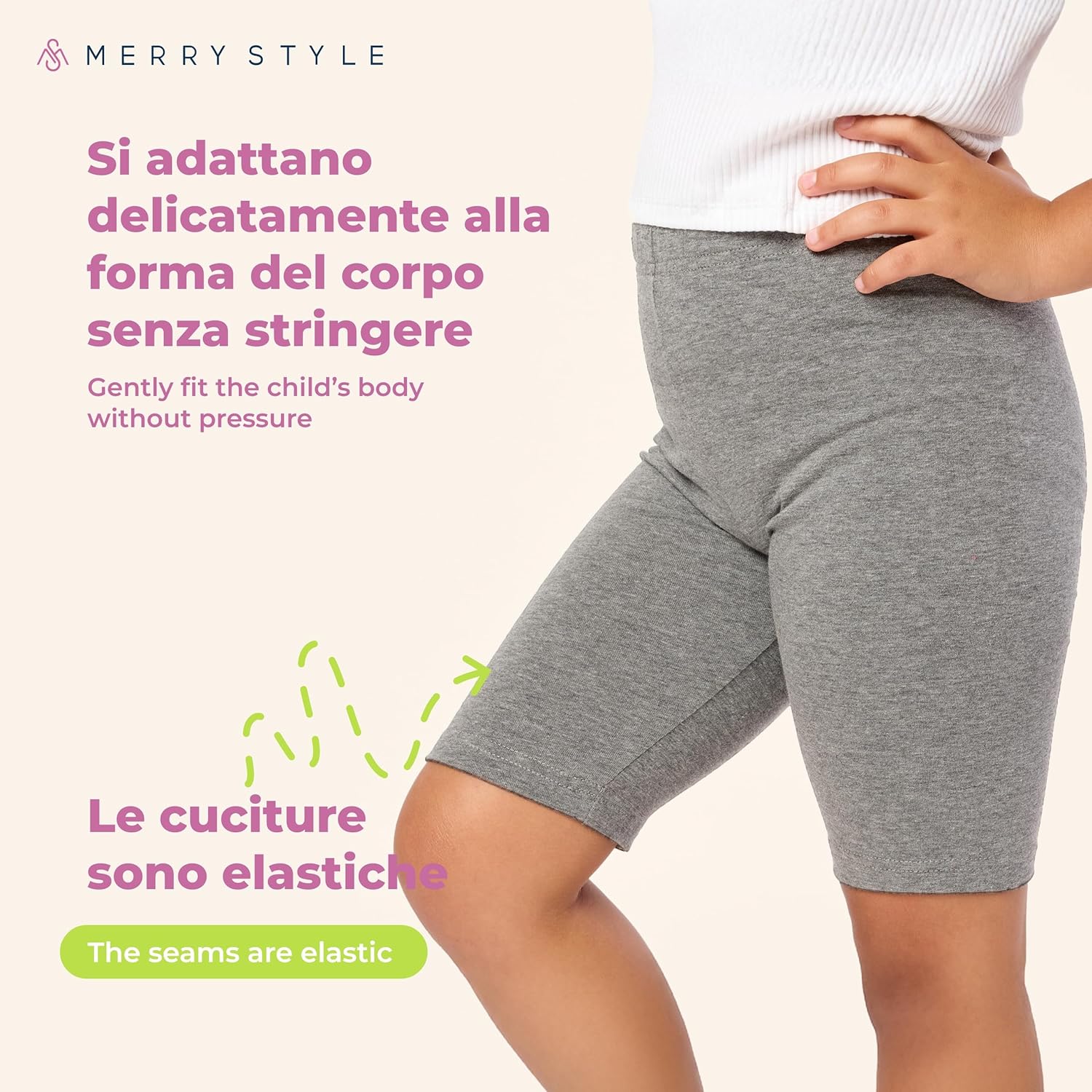 Thumbnail 3 de Merry Style Leggings Corti Bambina e Ragazza MS10-227: comfort e versatilità per tutte le occasioni