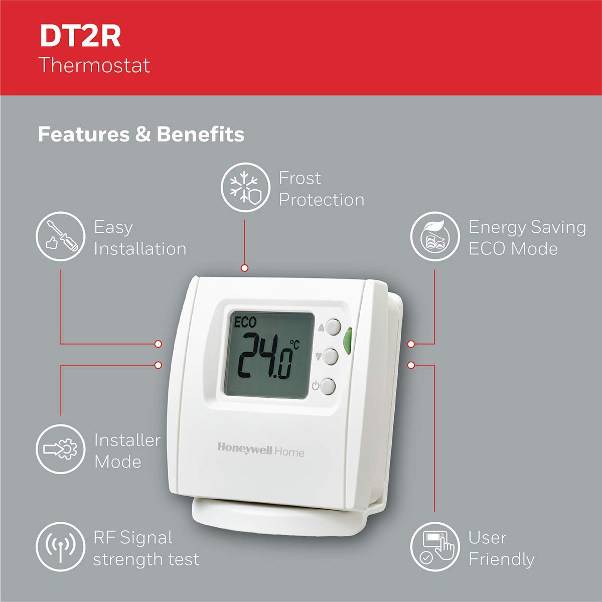 Detalle 1 de Honeywell Home thermostat d'ambiance 🏠