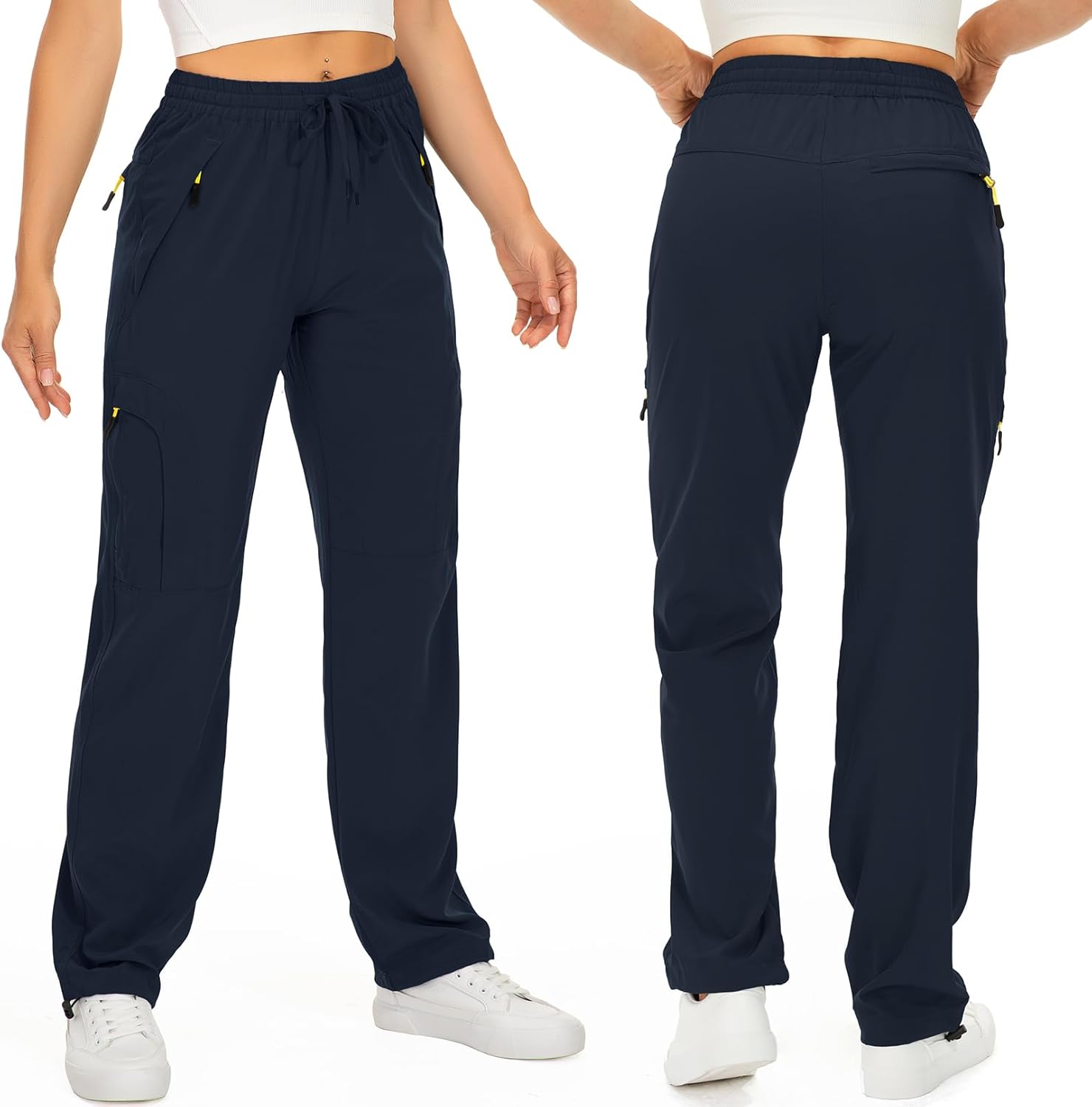 Detalle de mosingle Women's Walking Cargo Trousers: Lightweight, Quick-Dry Hiking Pants with UPF 50 and Practical Zip Pockets