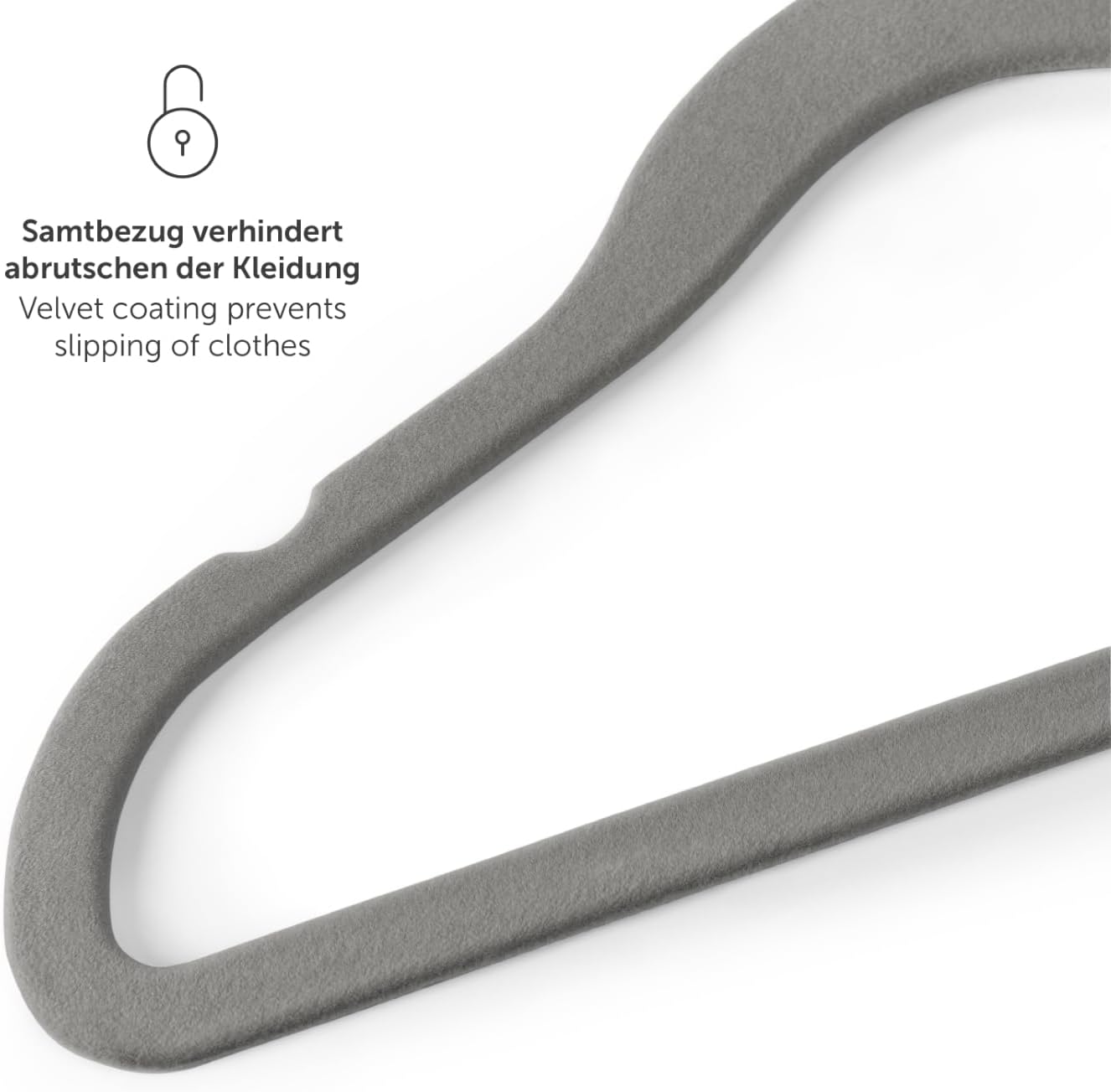 Thumbnail 5 de Laleni lot de 50 cintres antidérapants pour enfants avec housse en velours gris