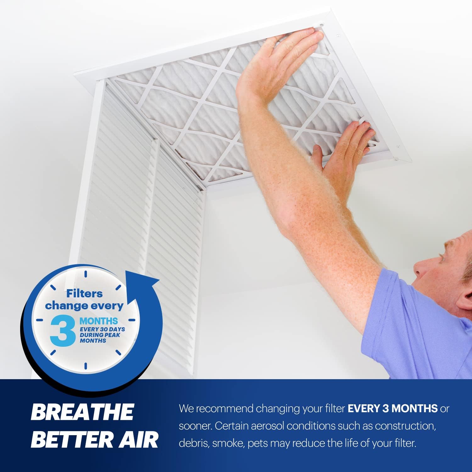 Thumbnail 6 de BNX MERV 13 Electrostatic Pleated Air Filter 20x20x4