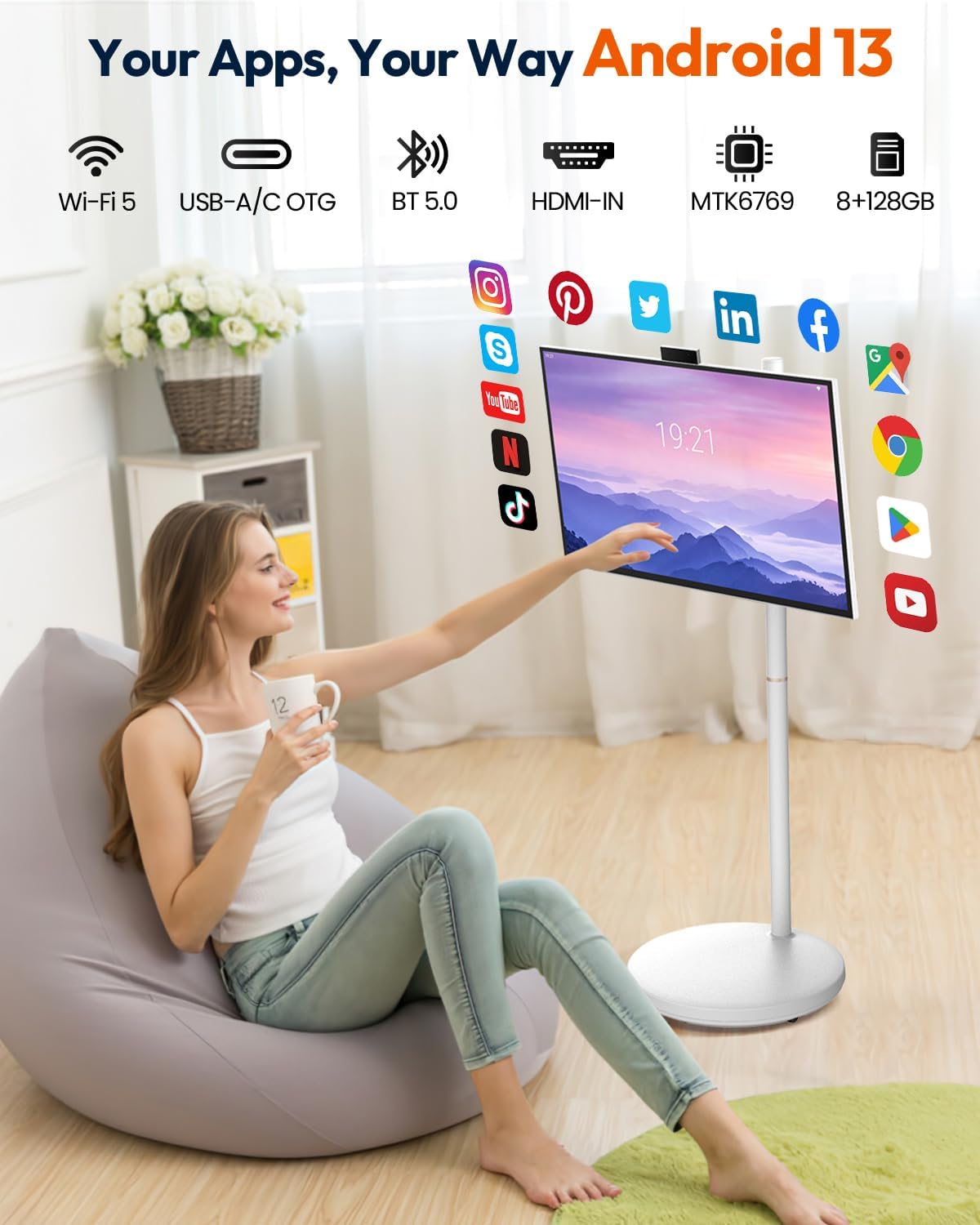 Detalle 2 de MESWAO Portable Smart TV, 32-Inch