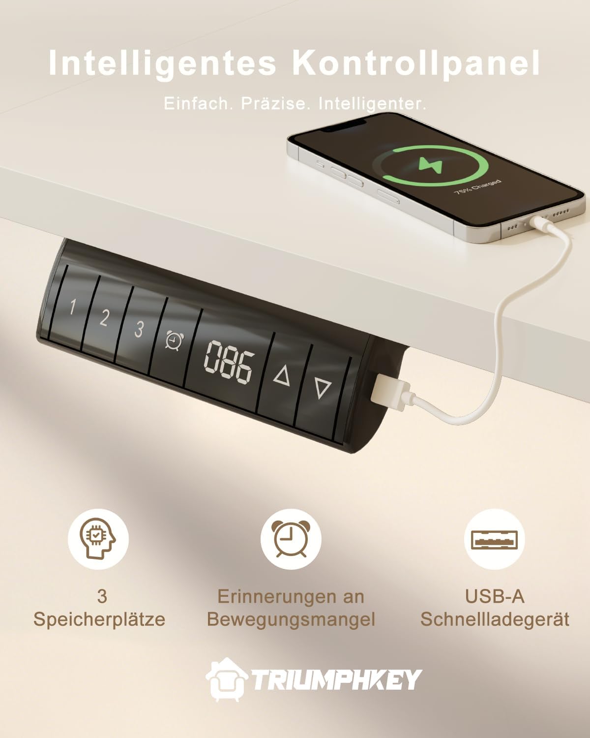 Thumbnail 4 de TRIUMPHKEY TRIUMPHKEY Schreibtisch 180x80 USB