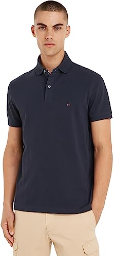 Detalle de Tommy Hilfiger Polo Manches Courtes Homme 1985 Regular Fit Bleu Desert Sky – XXL