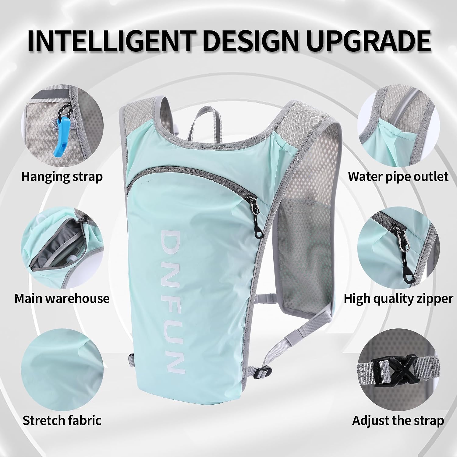 Detalle 2 de DNFUN Running Vest 5L hydration pack