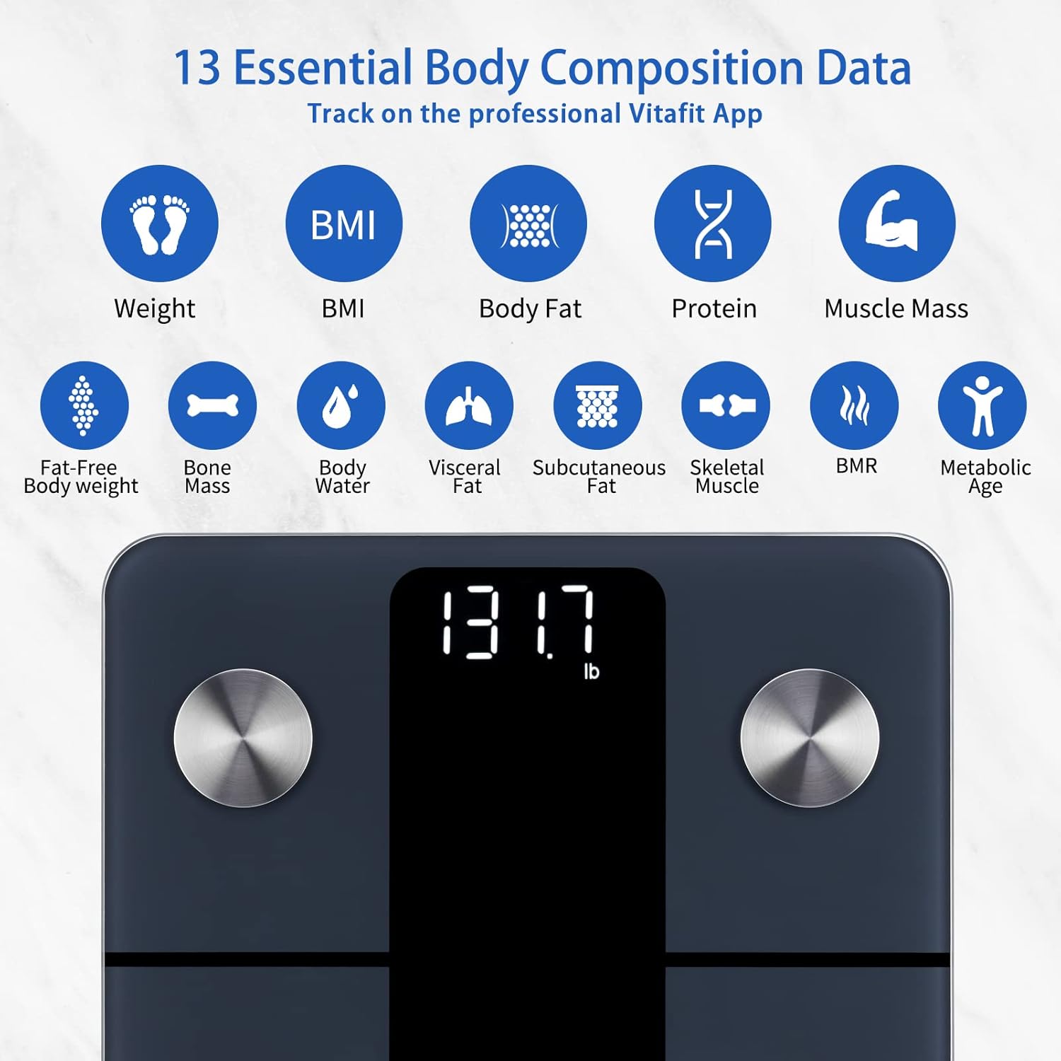 Detalle de Vitafit Smart Bathroom Scales 28st body composition